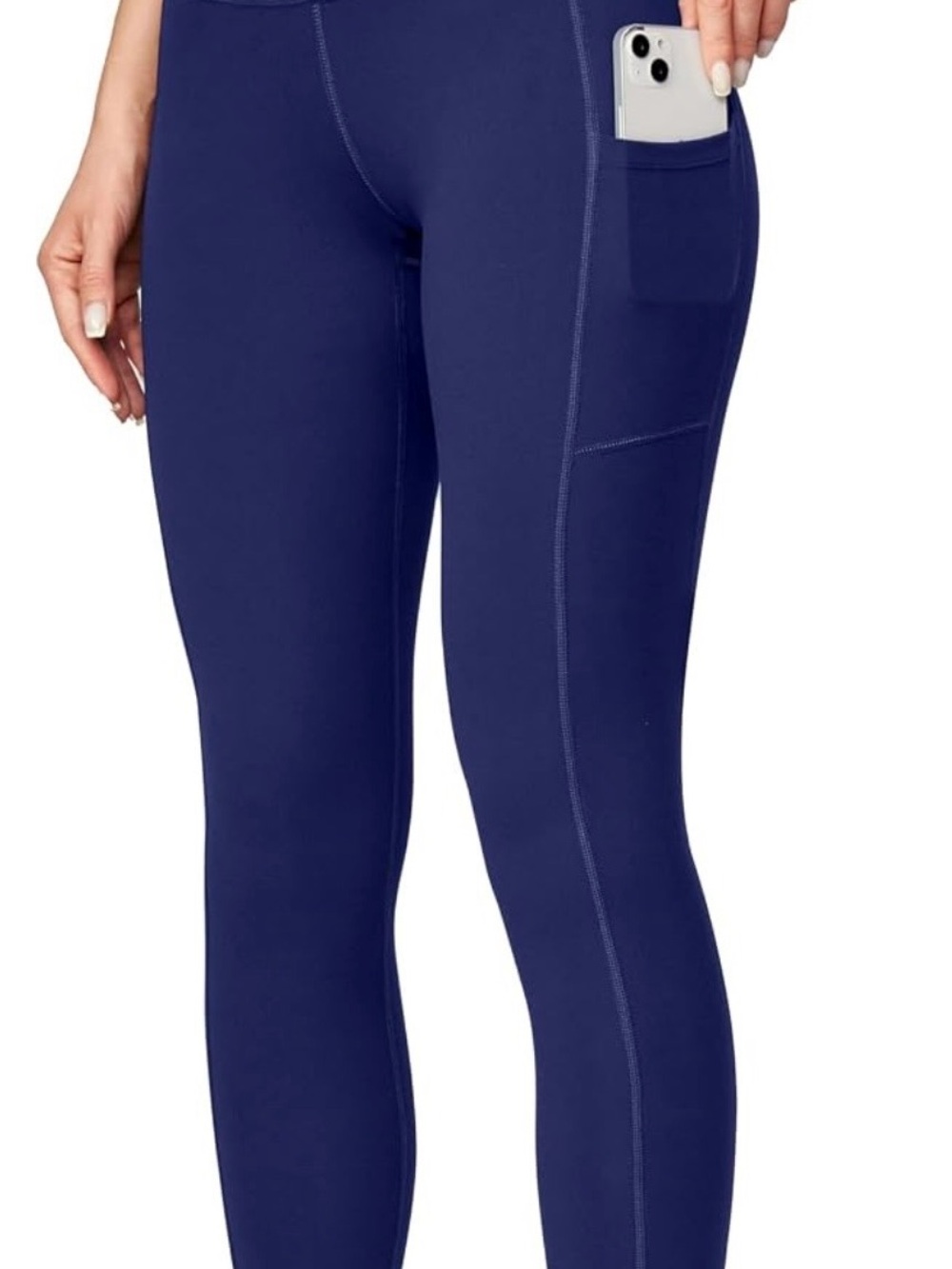 Women's Navy High-Waist Pocket Leggings